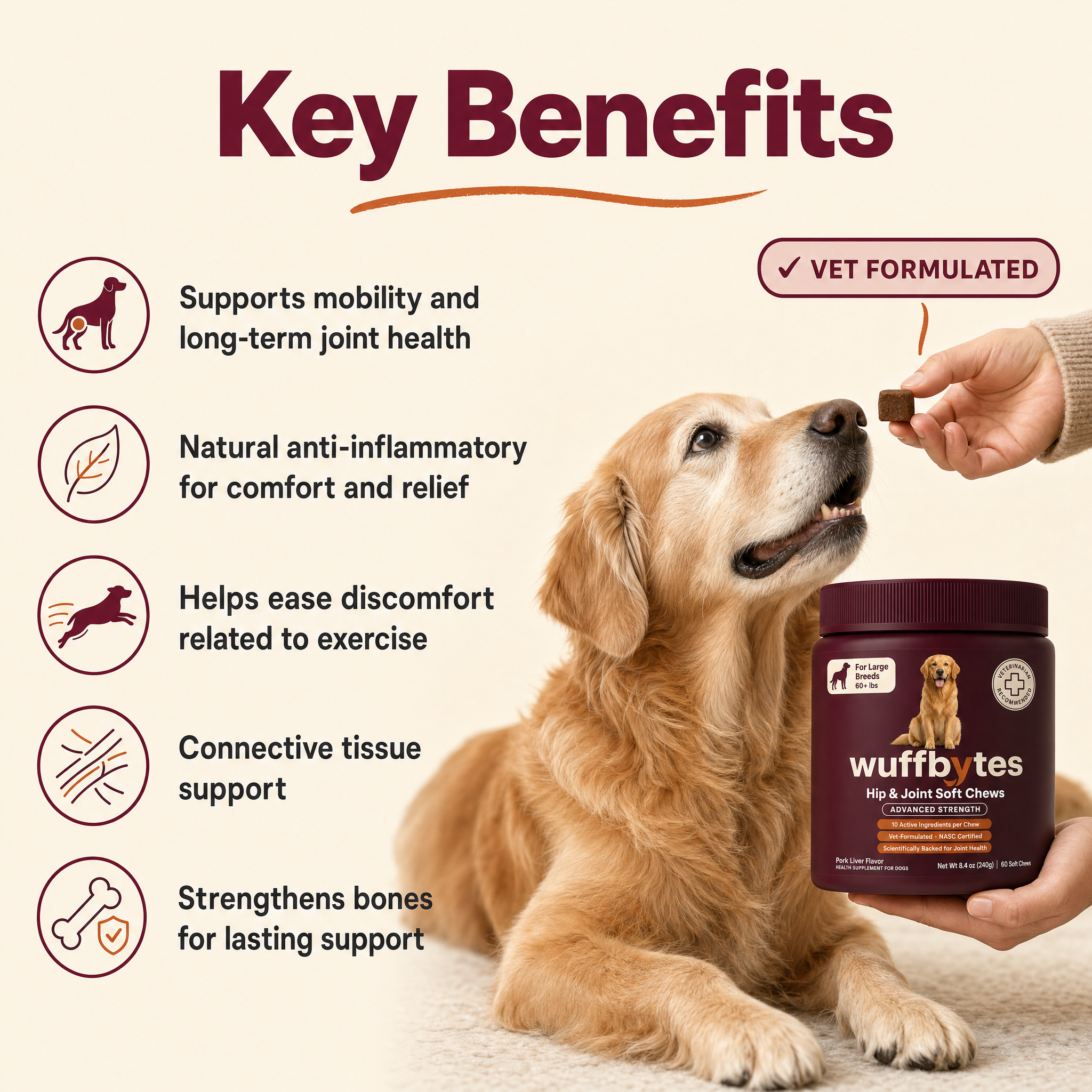 Wuffbytes HJ-01™ Advanced Hip & Joint Chews